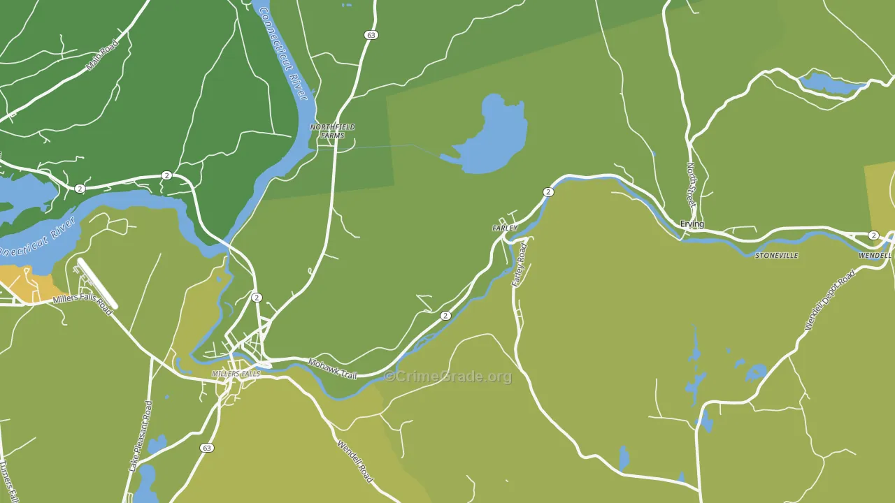 01344, MA Map of Vehicle Theft Rates