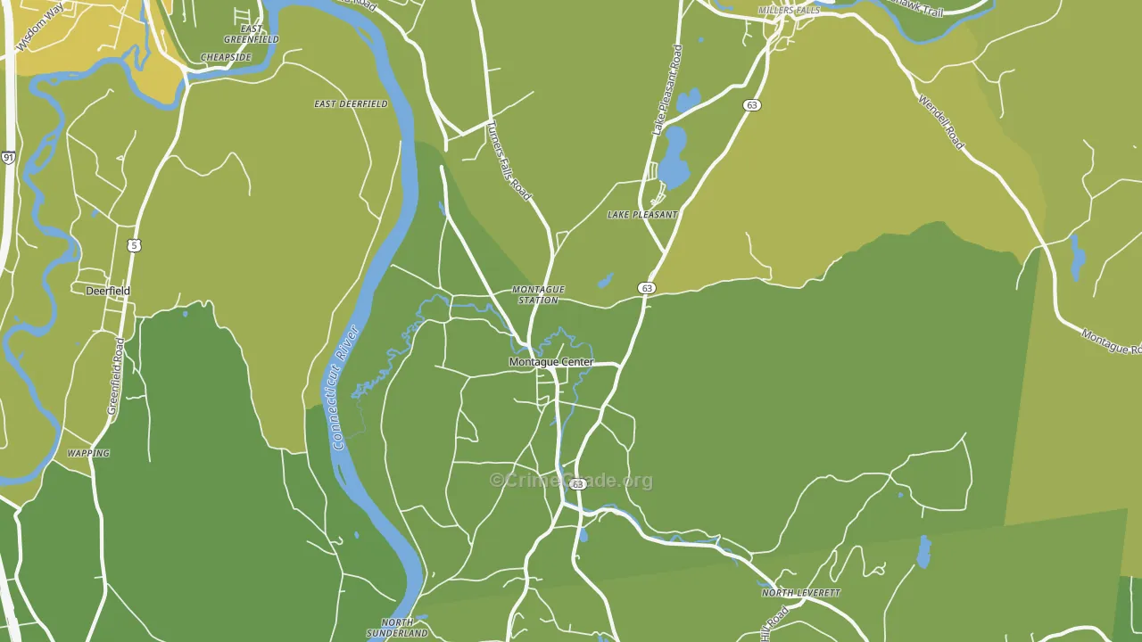 01351, MA Map of Vehicle Theft Rates