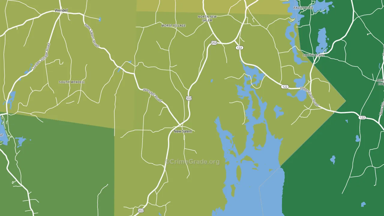 01355, MA Map of Vehicle Theft Rates