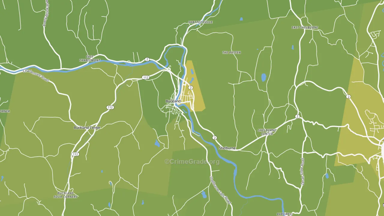01370, MA Map of Vehicle Theft Rates