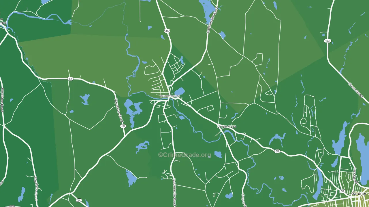 01436, MA Map of Vehicle Theft Rates