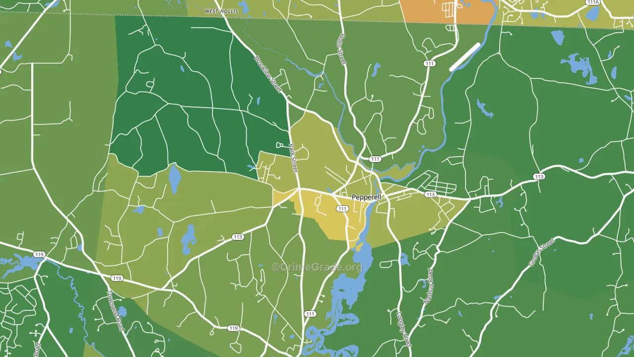 01463, MA Map of Vehicle Theft Rates