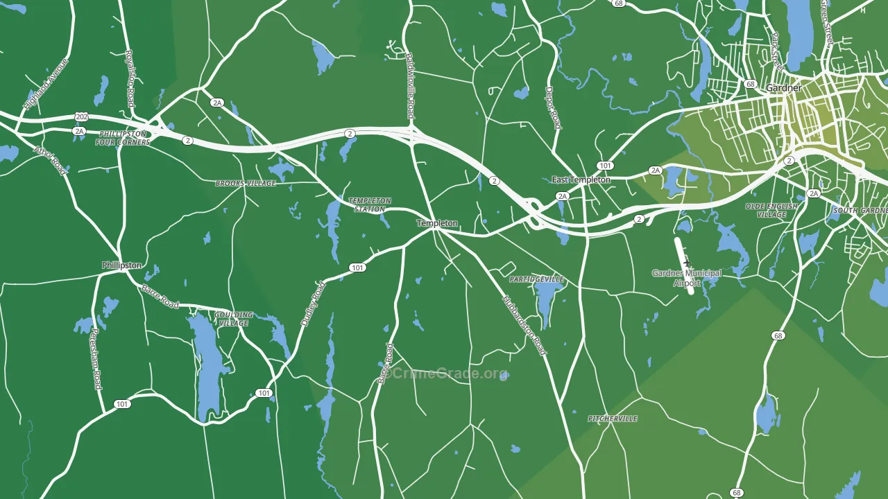 01468, MA Map of Vehicle Theft Rates