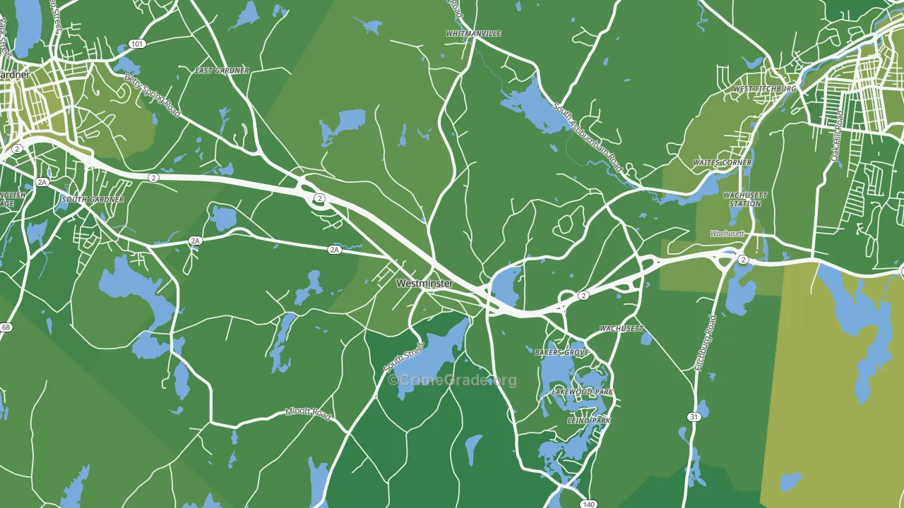01473, MA Map of Vehicle Theft Rates
