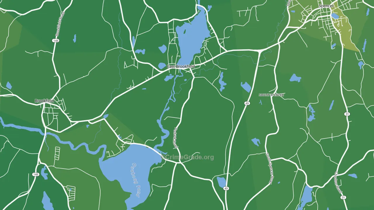 01515, MA Map of Vehicle Theft Rates