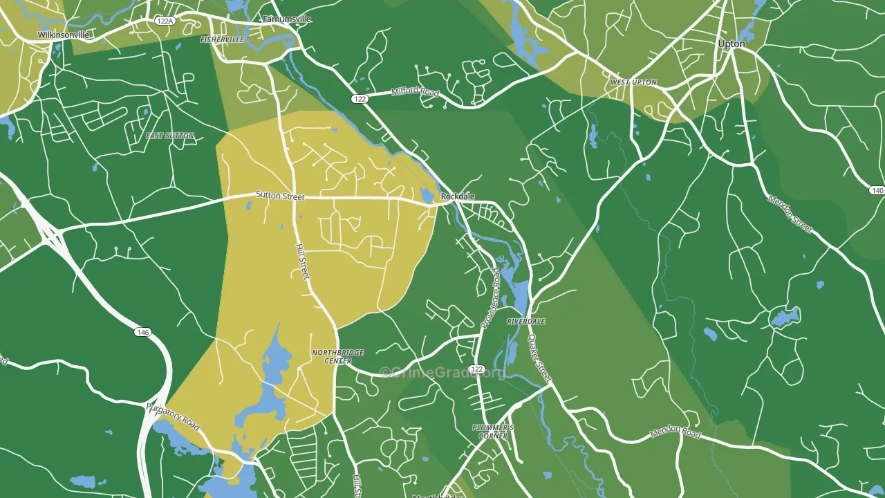 01534, MA Map of Vehicle Theft Rates