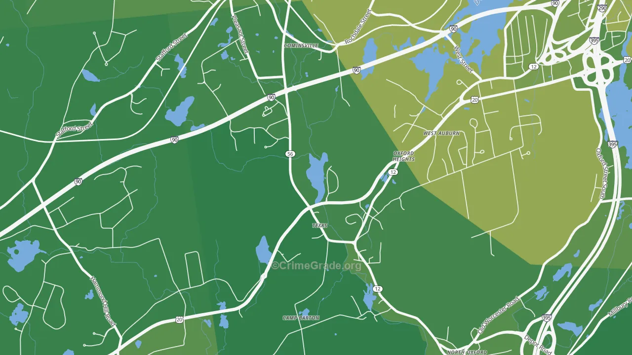 01537, MA Map of Vehicle Theft Rates