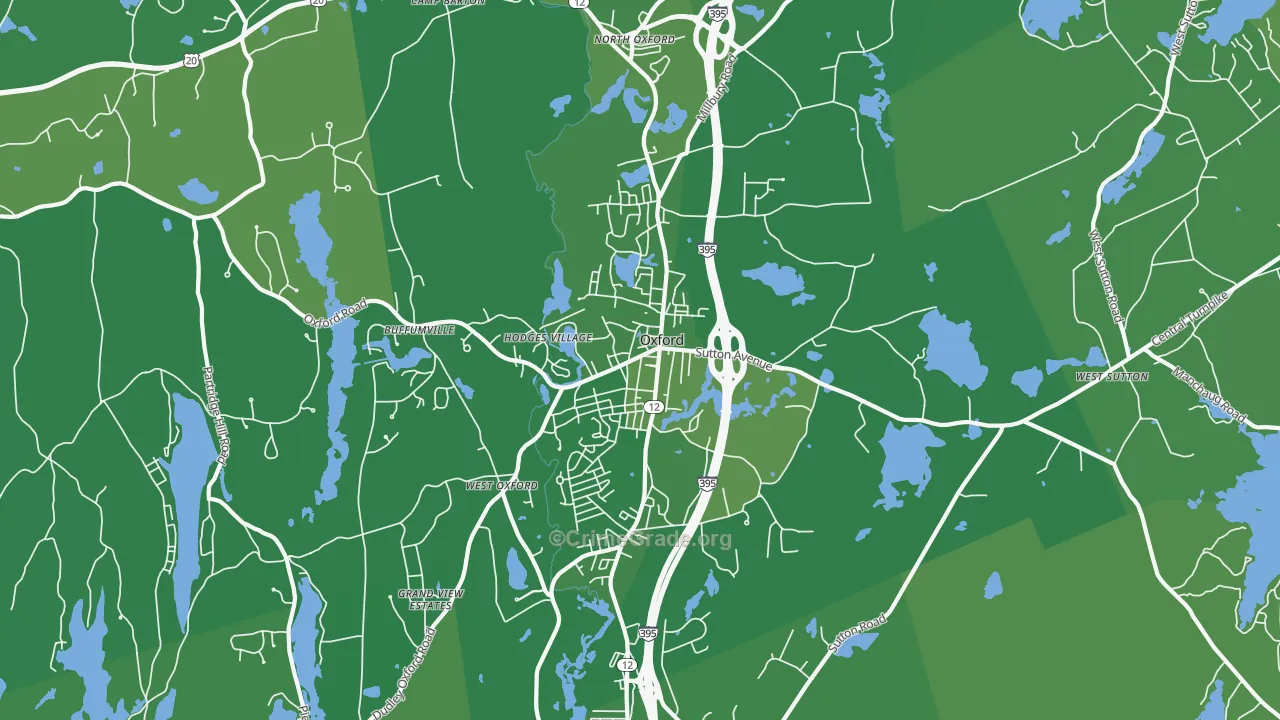 01540, MA Map of Vehicle Theft Rates
