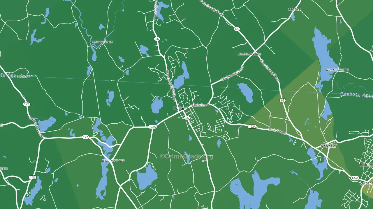 01543, MA Map of Vehicle Theft Rates