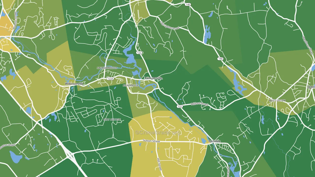 01560, MA Map of Vehicle Theft Rates