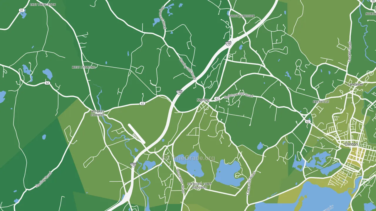 01564, MA Map of Vehicle Theft Rates
