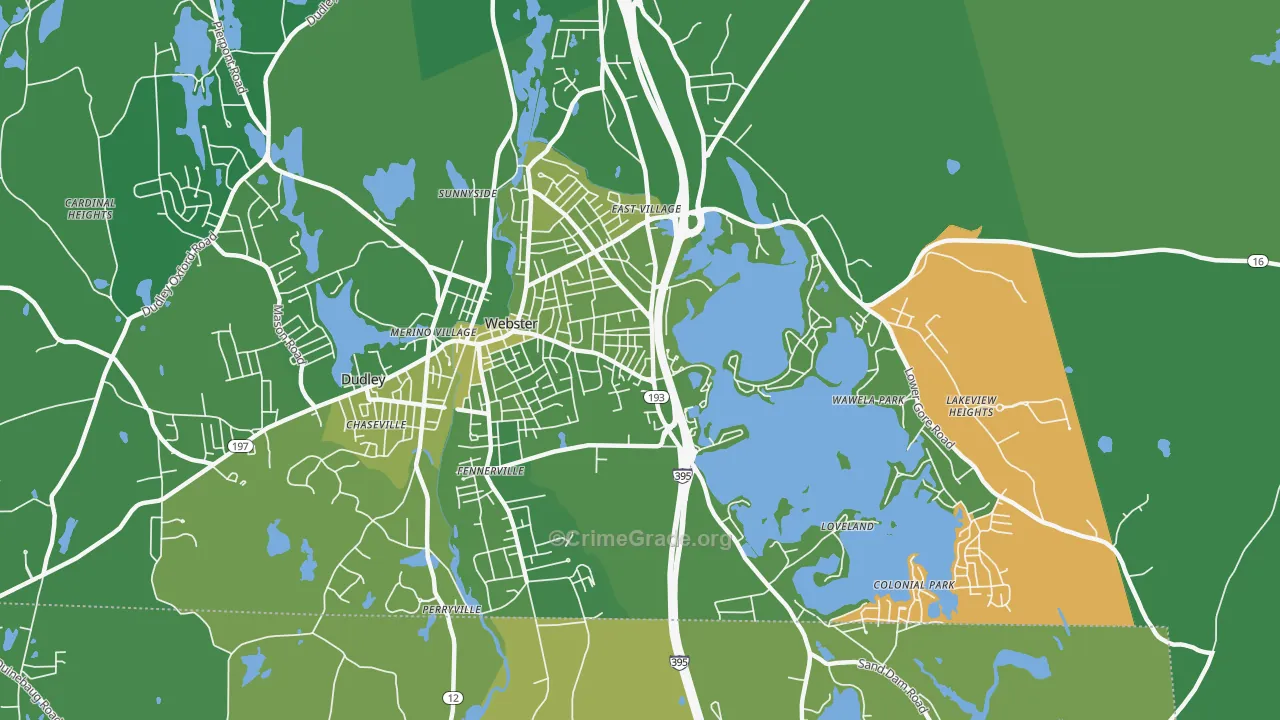 01570, MA Map of Vehicle Theft Rates