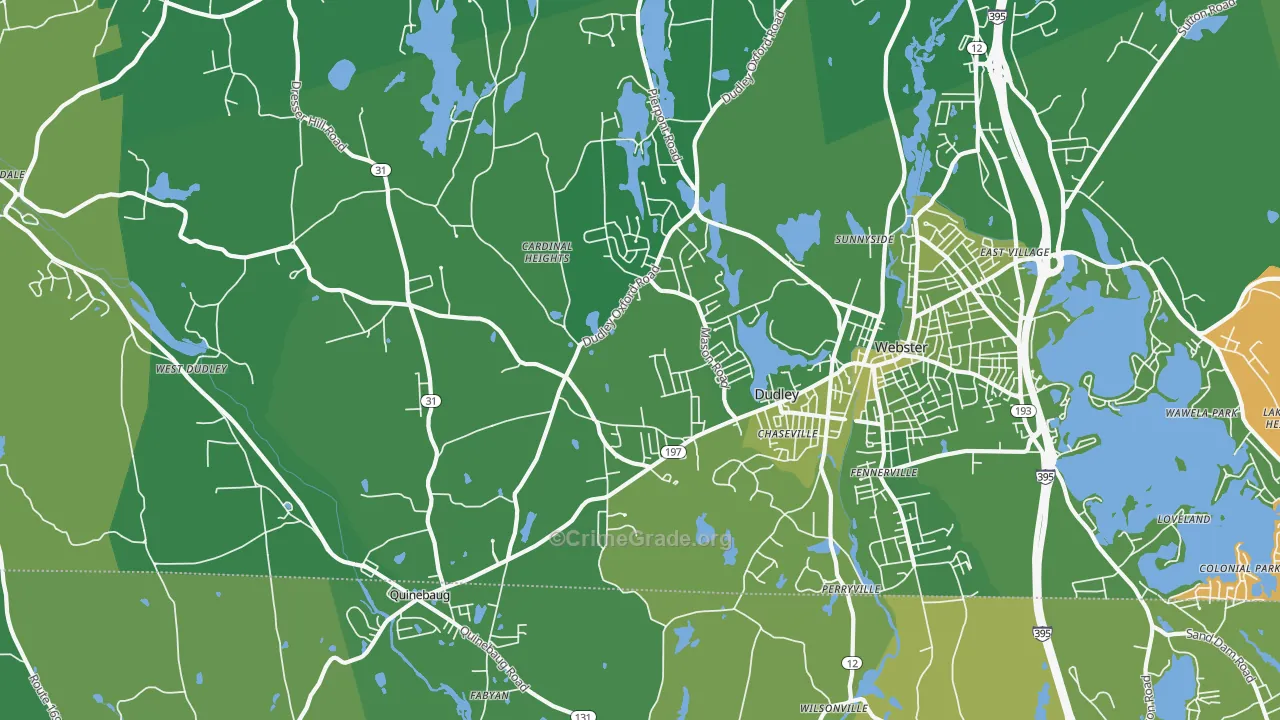 01571, MA Map of Vehicle Theft Rates