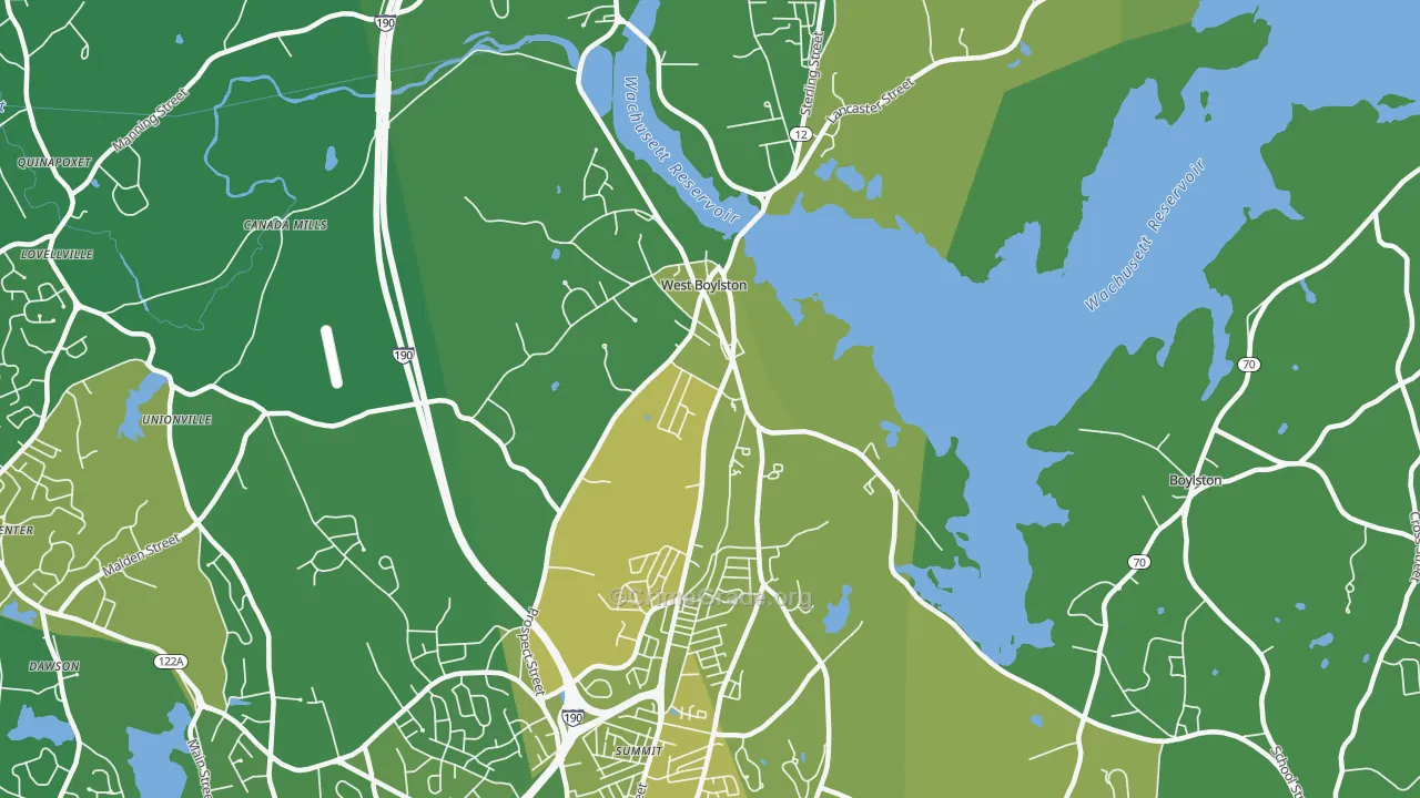 01583, MA Map of Vehicle Theft Rates