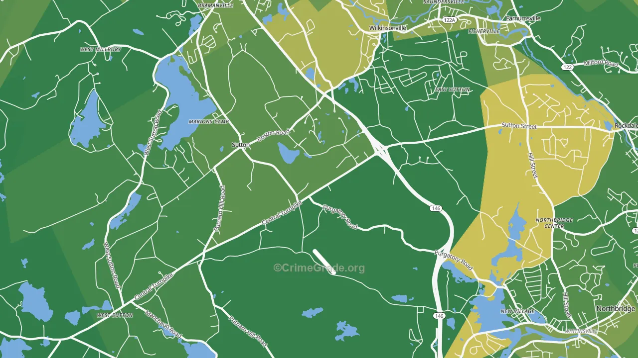 01590, MA Map of Vehicle Theft Rates