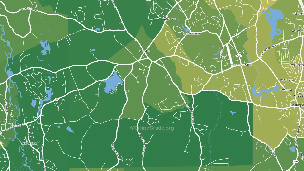01756, MA Map of Vehicle Theft Rates