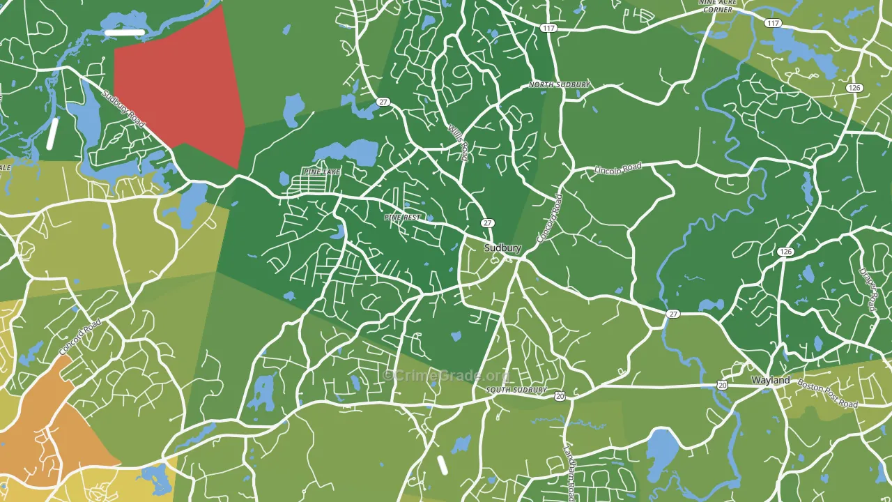 01776, MA Map of Vehicle Theft Rates