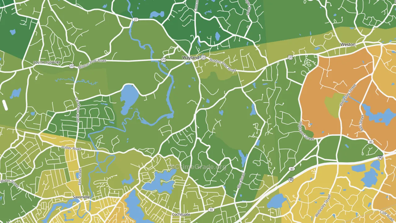 01778, MA Map of Vehicle Theft Rates