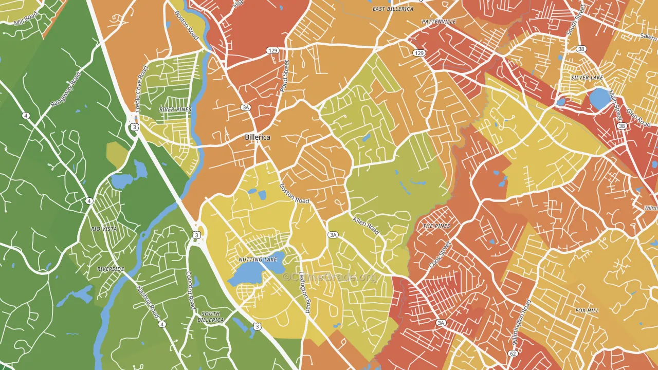 01821, MA Map of Vehicle Theft Rates