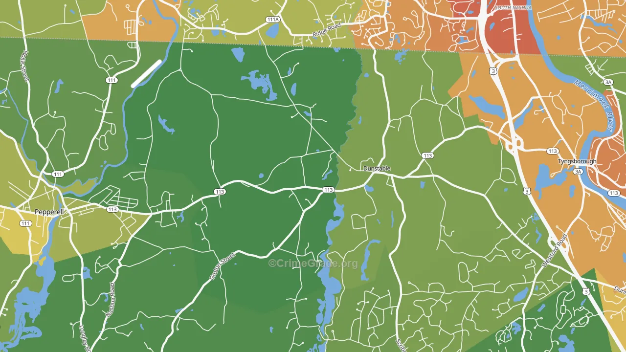 01827, MA Map of Vehicle Theft Rates