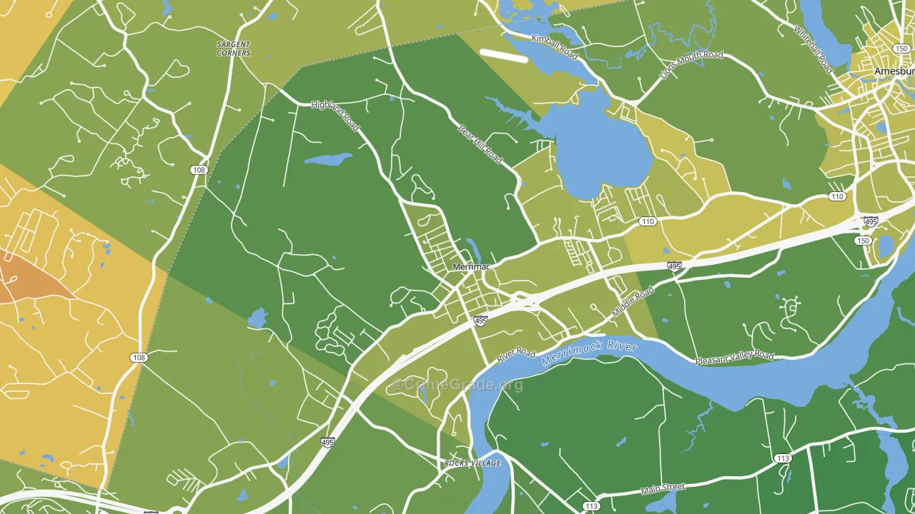 01860, MA Map of Vehicle Theft Rates
