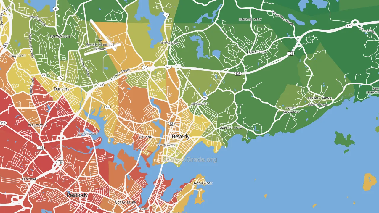 01915, MA Map of Vehicle Theft Rates
