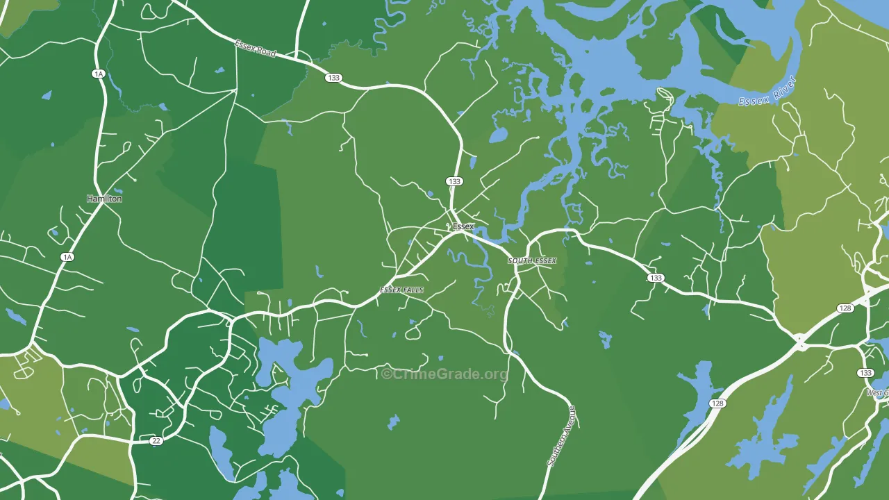 01929, MA Map of Vehicle Theft Rates
