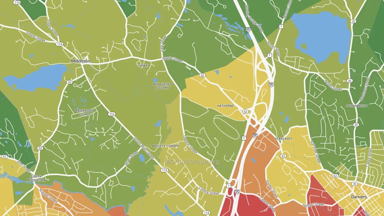 01937, MA Map of Vehicle Theft Rates