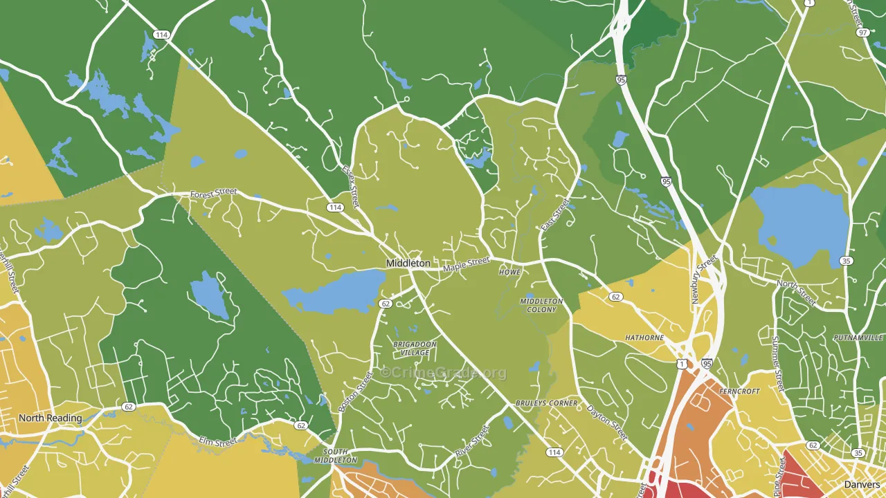01949, MA Map of Vehicle Theft Rates