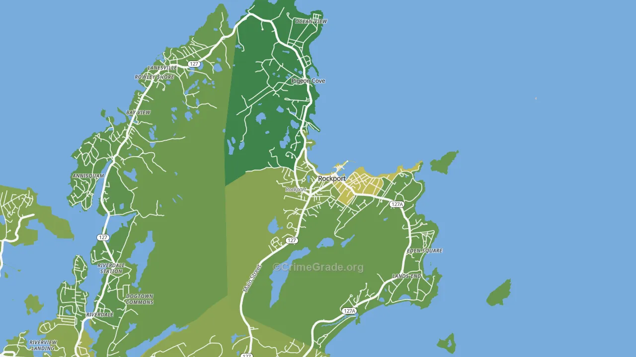 01966, MA Map of Vehicle Theft Rates