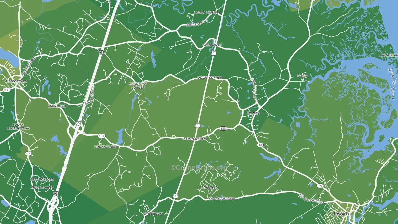 01969, MA Map of Vehicle Theft Rates
