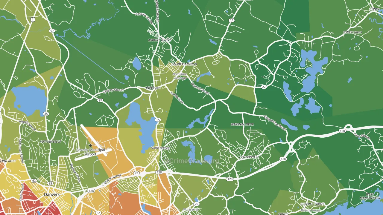 01984, MA Map of Vehicle Theft Rates
