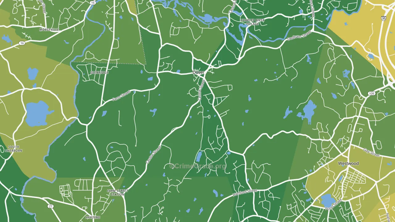 02030, MA Map of Vehicle Theft Rates