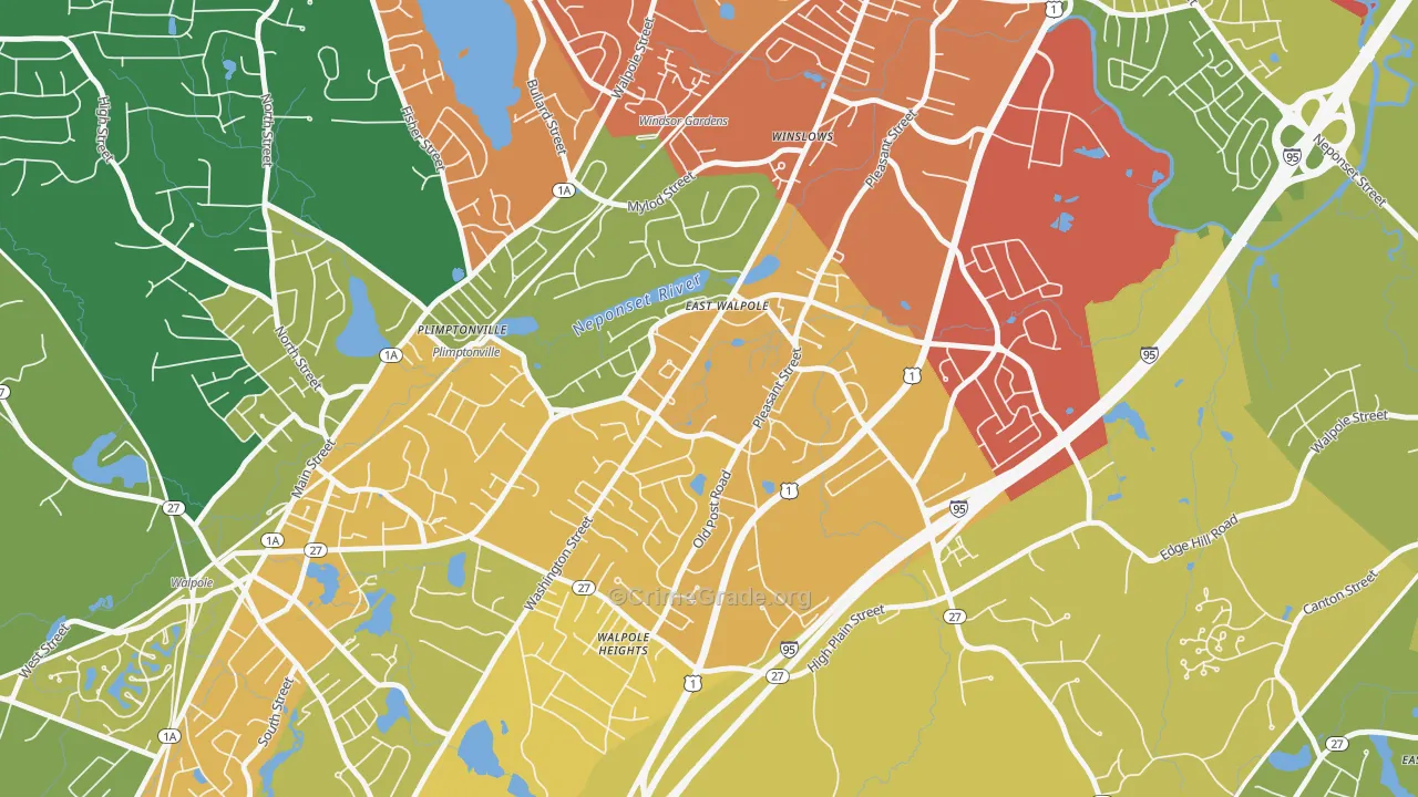 02032, MA Map of Vehicle Theft Rates
