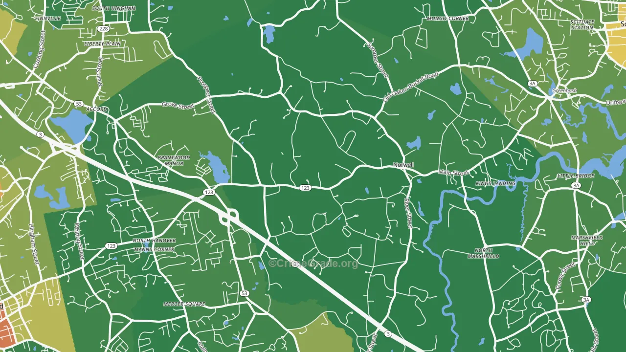 02061, MA Map of Vehicle Theft Rates