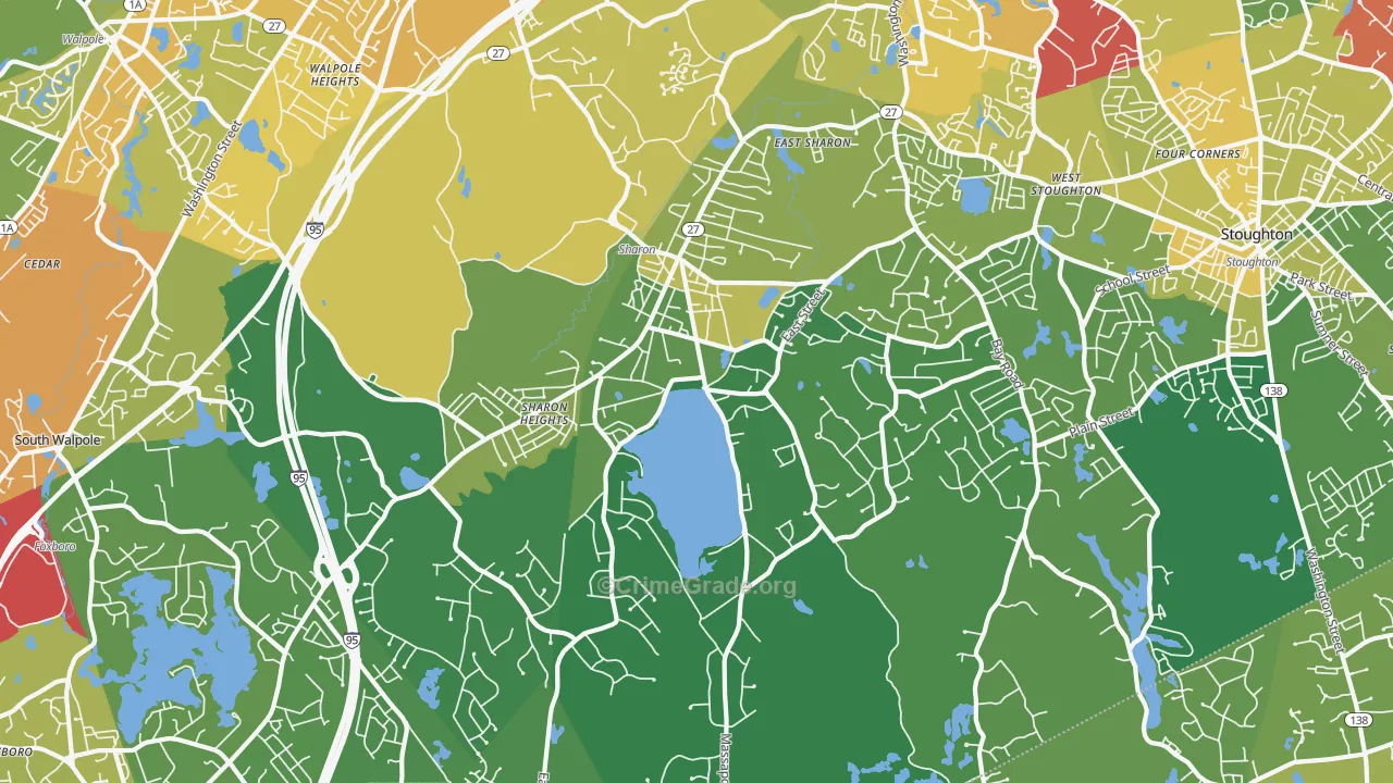 02067, MA Map of Vehicle Theft Rates