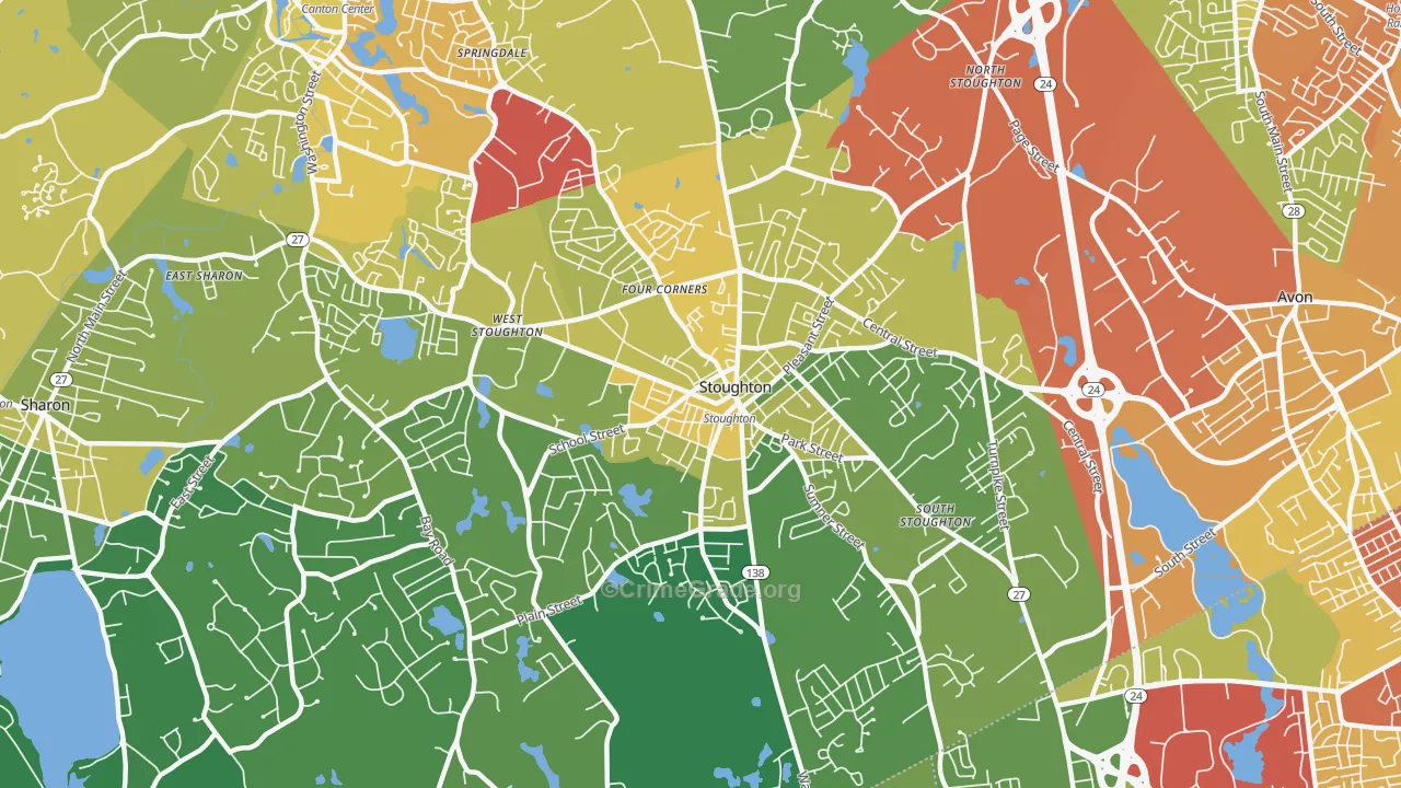 02072, MA Map of Vehicle Theft Rates