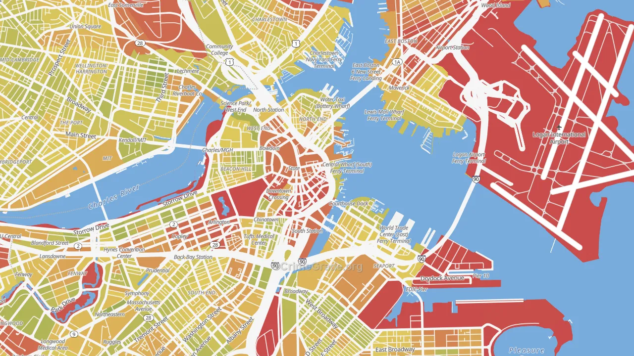 02110, MA Map of Vehicle Theft Rates