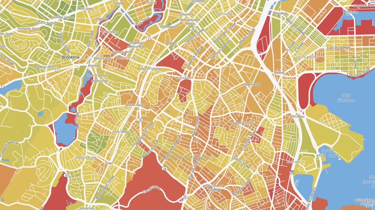 02119, MA Map of Vehicle Theft Rates