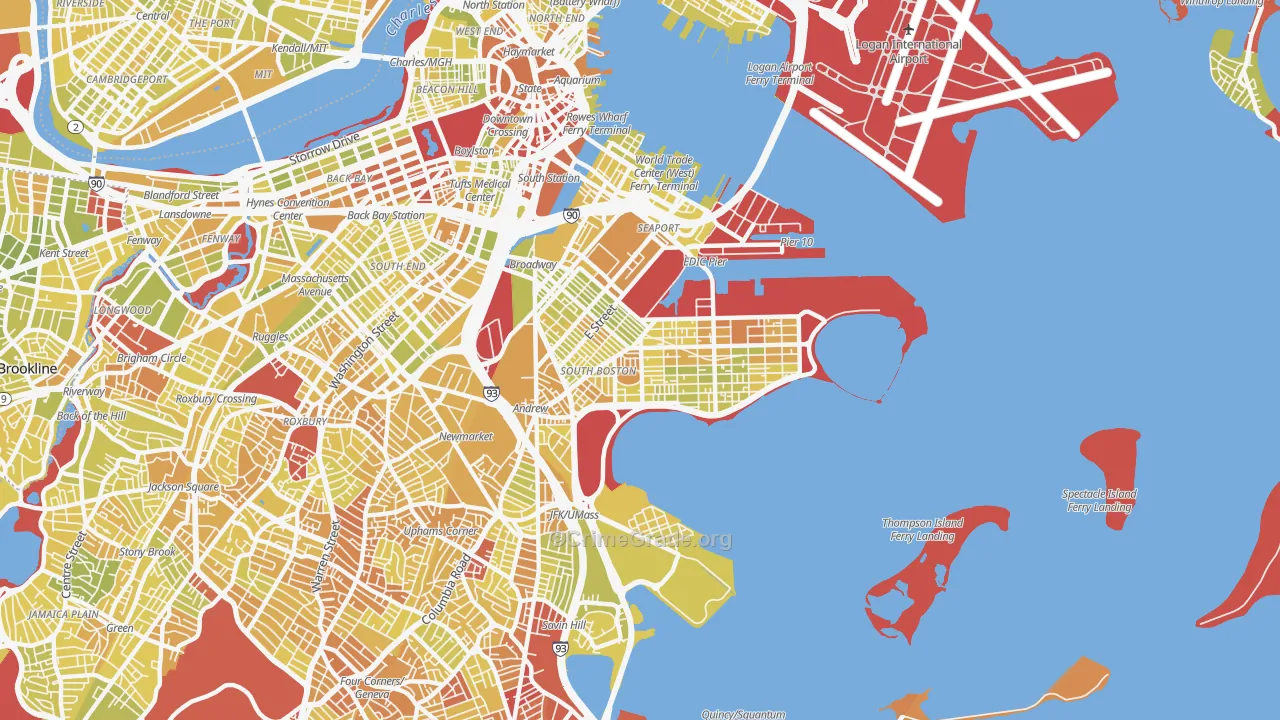02127, MA Map of Vehicle Theft Rates