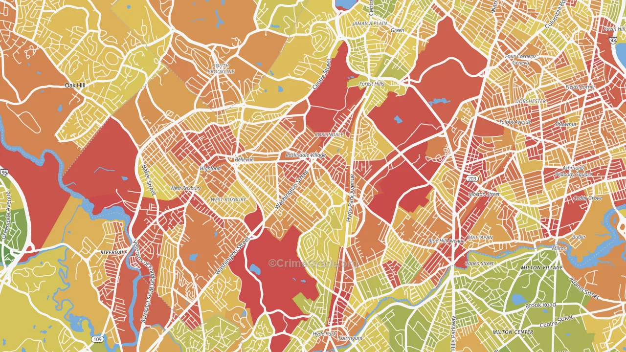 02131, MA Map of Vehicle Theft Rates