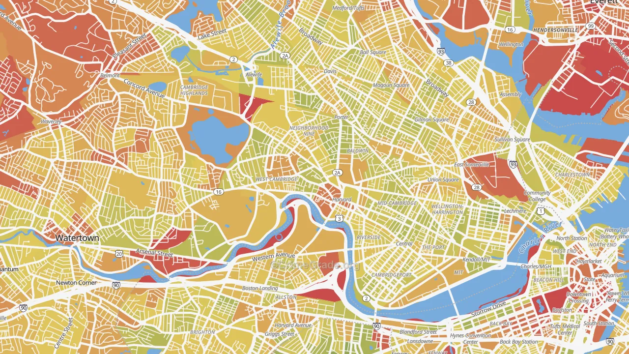 02138, MA Map of Vehicle Theft Rates