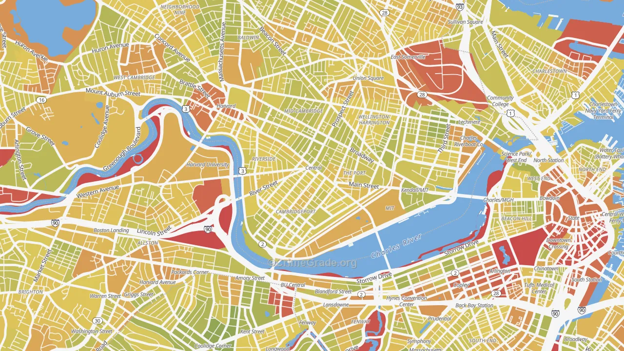 02139, MA Map of Vehicle Theft Rates
