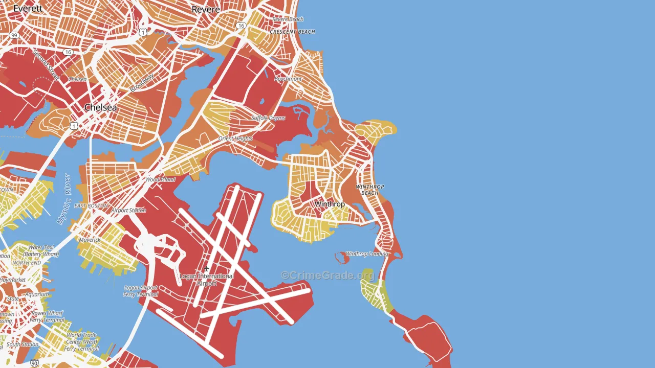 02152, MA Map of Vehicle Theft Rates