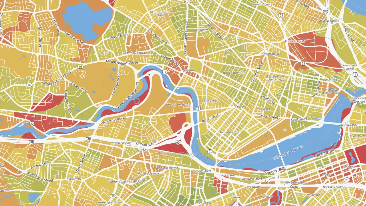 02163, MA Map of Vehicle Theft Rates