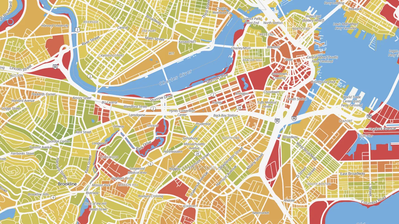 02199, MA Map of Vehicle Theft Rates