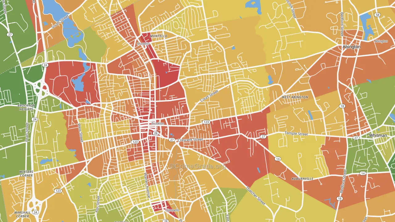 02302, MA Map of Vehicle Theft Rates