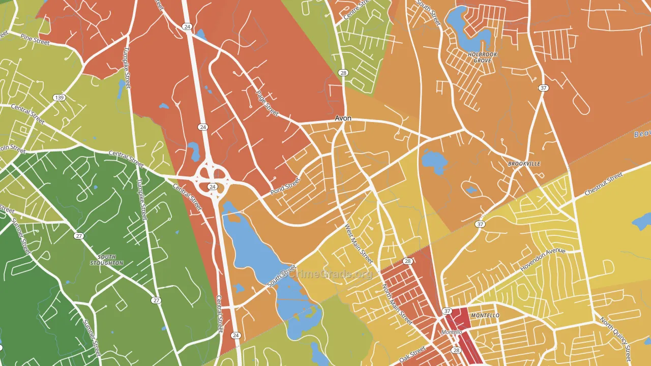 02322, MA Map of Vehicle Theft Rates