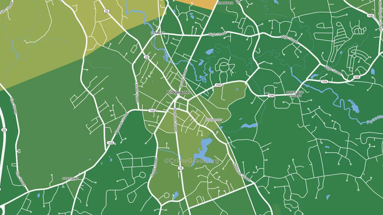 02325, MA Map of Vehicle Theft Rates
