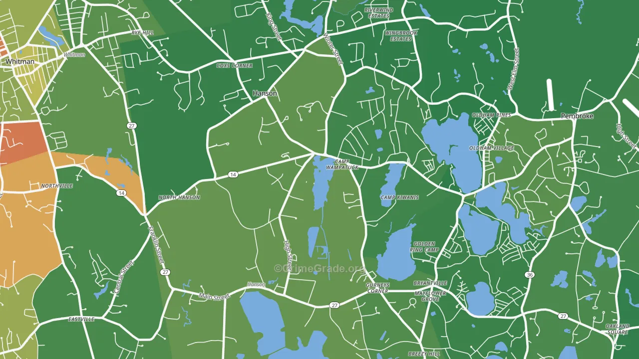 02341, MA Map of Vehicle Theft Rates